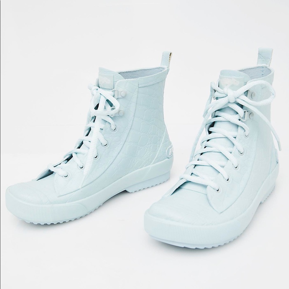 Pale Blue Sneaker Rain Boots